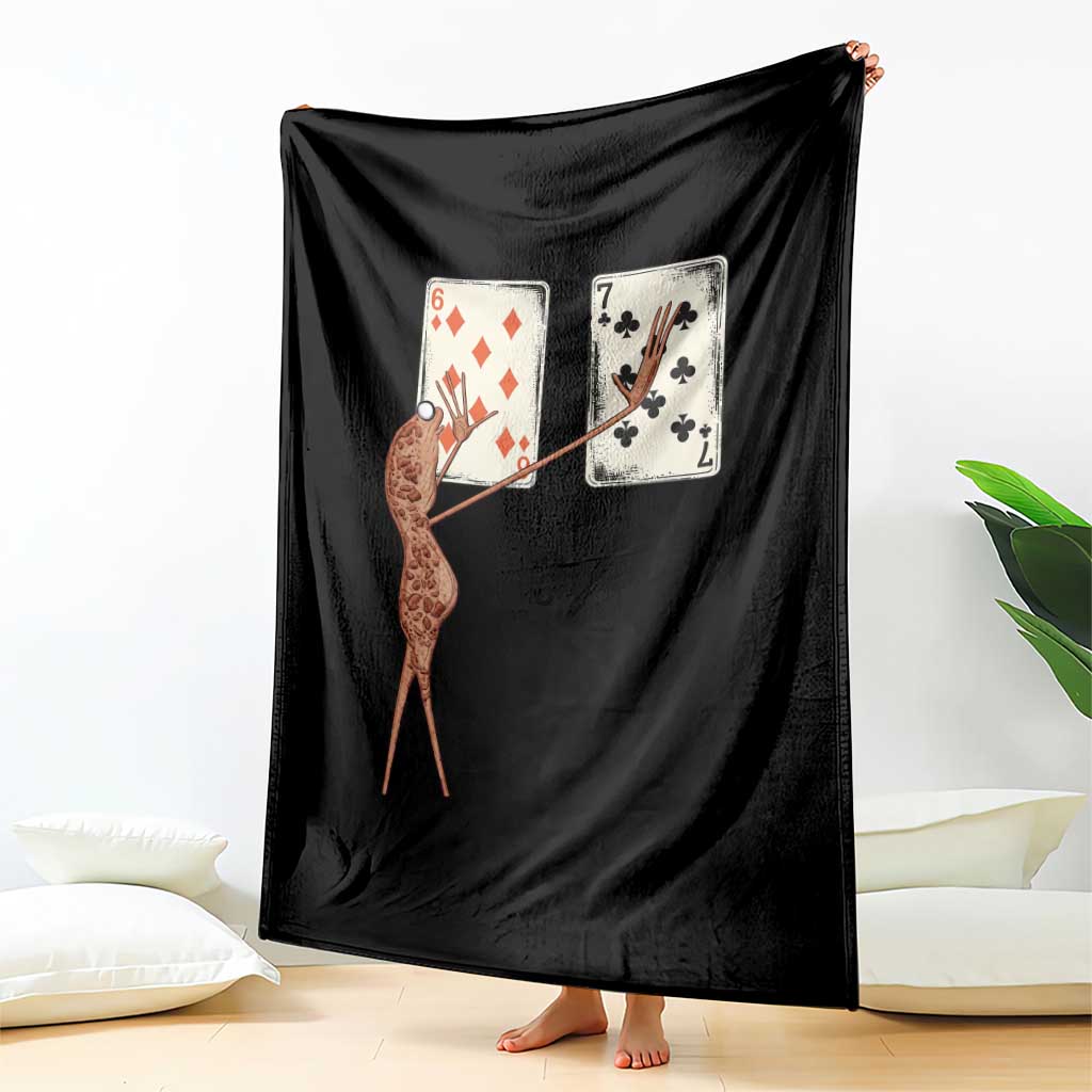 67 Marcus The Worm Poker Game Throw Blanket Funny Six Seven Meme Playing Cards TS14 Print Your Wear