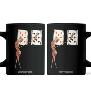 67 Marcus The Worm Poker Game Coffee Mug Funny Six Seven Meme Playing Cards TS14 Black Print Your Wear