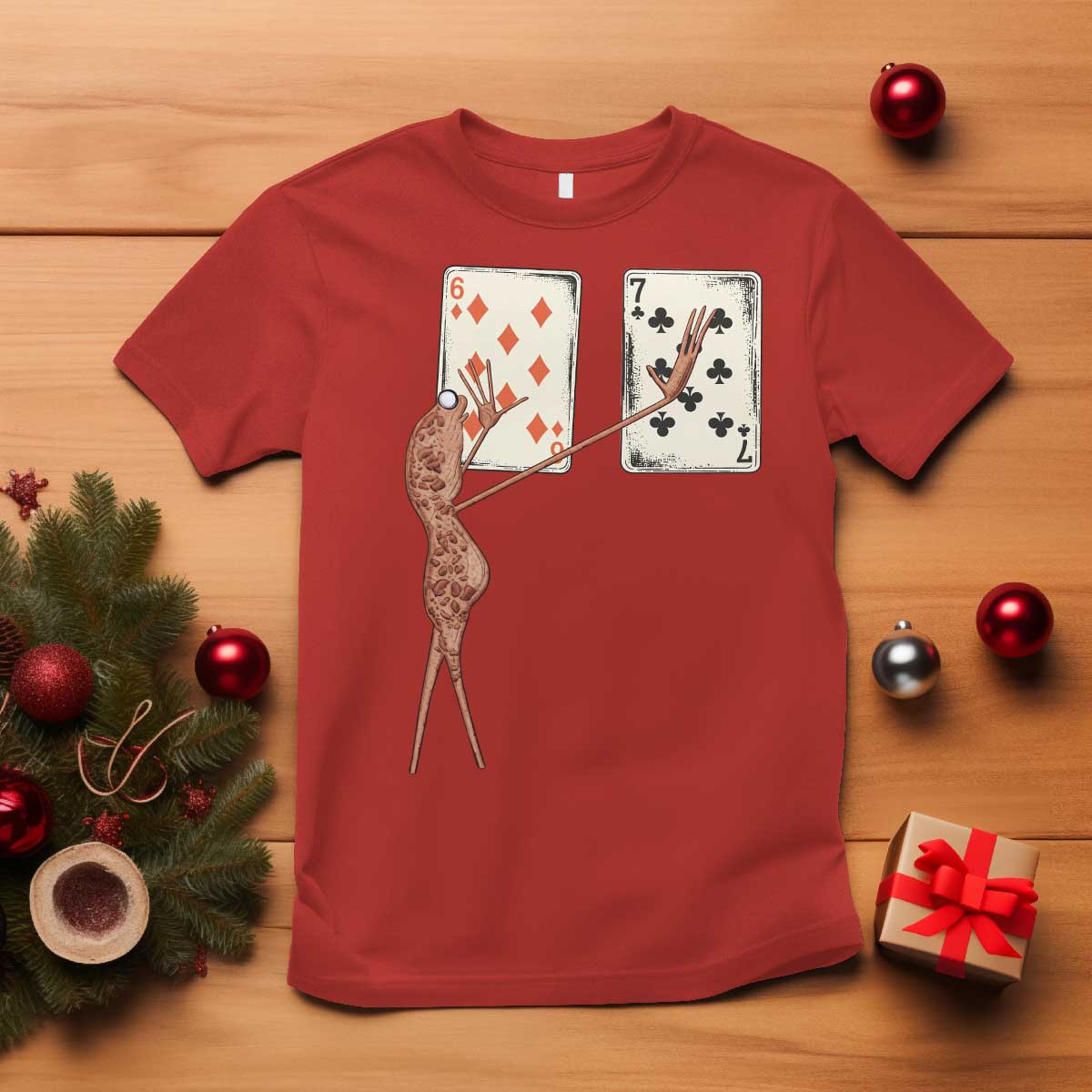 67 Marcus The Worm Poker Game T Shirt Funny Six Seven Meme Playing Cards TS14 Red Print Your Wear