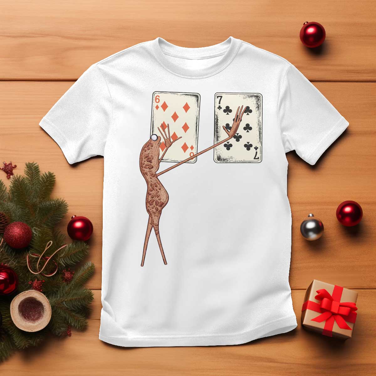 67 Marcus The Worm Poker Game T Shirt Funny Six Seven Meme Playing Cards TS14 White Print Your Wear