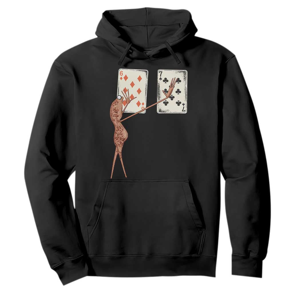 67 Marcus The Worm Poker Game Hoodie Funny Six Seven Meme Playing Cards TS14 Black Print Your Wear