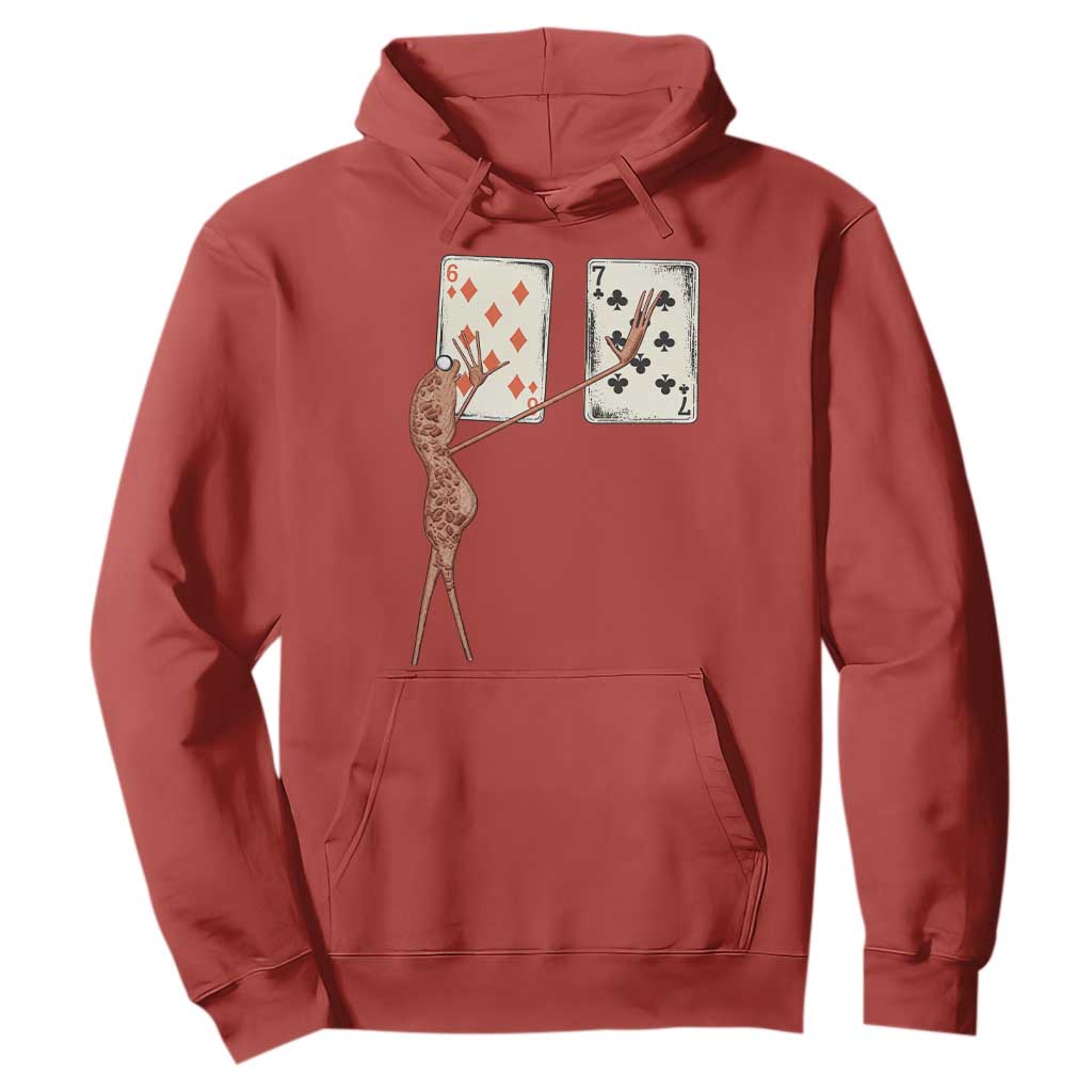67 Marcus The Worm Poker Game Hoodie Funny Six Seven Meme Playing Cards TS14 Red Print Your Wear