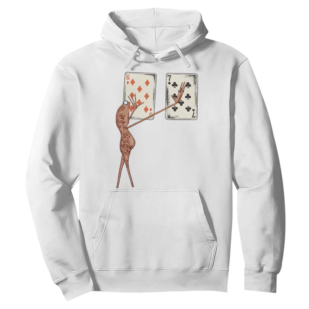 67 Marcus The Worm Poker Game Hoodie Funny Six Seven Meme Playing Cards TS14 White Print Your Wear