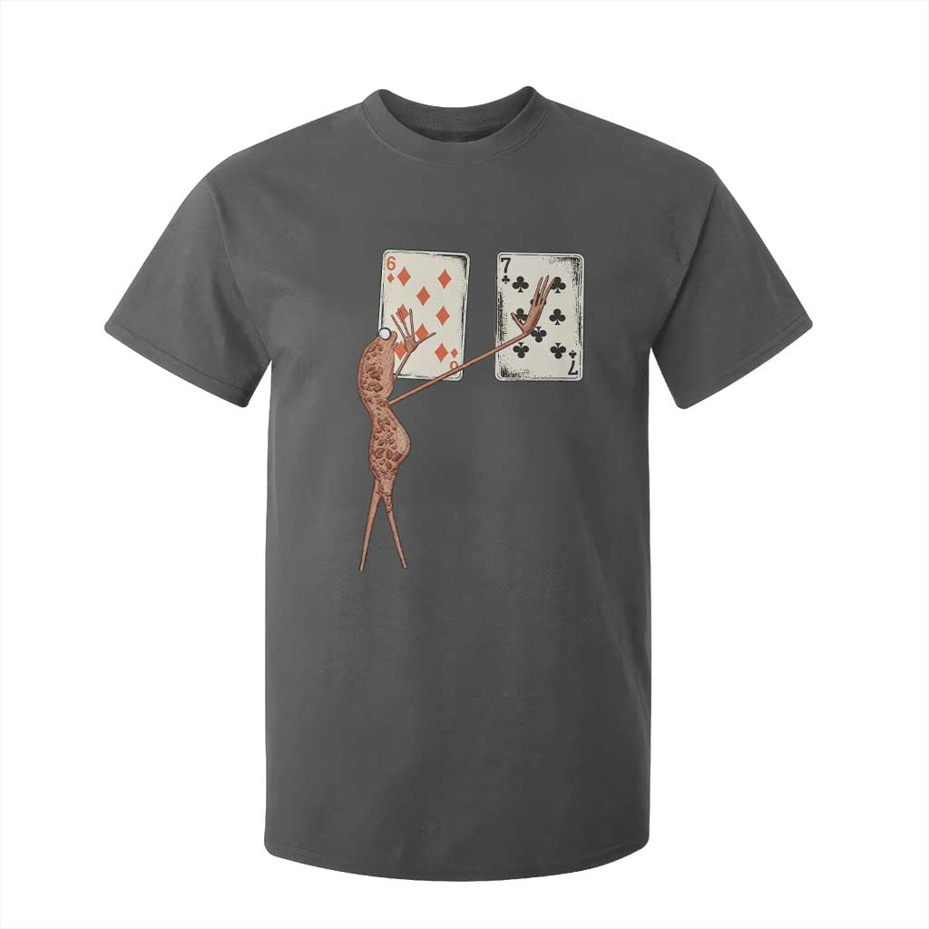 67 Marcus The Worm Poker Game T Shirt For Kid Funny Six Seven Meme Playing Cards TS14 Dark Heather Print Your Wear