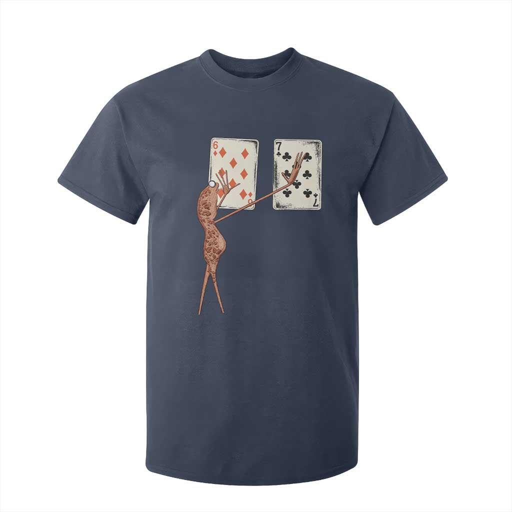 67 Marcus The Worm Poker Game T Shirt For Kid Funny Six Seven Meme Playing Cards TS14 Navy Print Your Wear