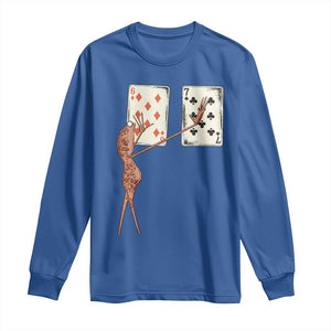 67 Marcus The Worm Poker Game Long Sleeve Shirt Funny Six Seven Meme Playing Cards TS14 Royal Blue Print Your Wear