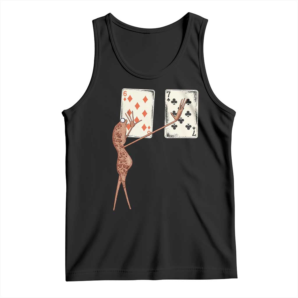 67 Marcus The Worm Poker Game Tank Top Funny Six Seven Meme Playing Cards TS14 Black Print Your Wear