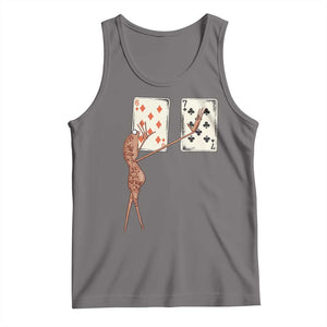 67 Marcus The Worm Poker Game Tank Top Funny Six Seven Meme Playing Cards TS14 Deep Heather Print Your Wear