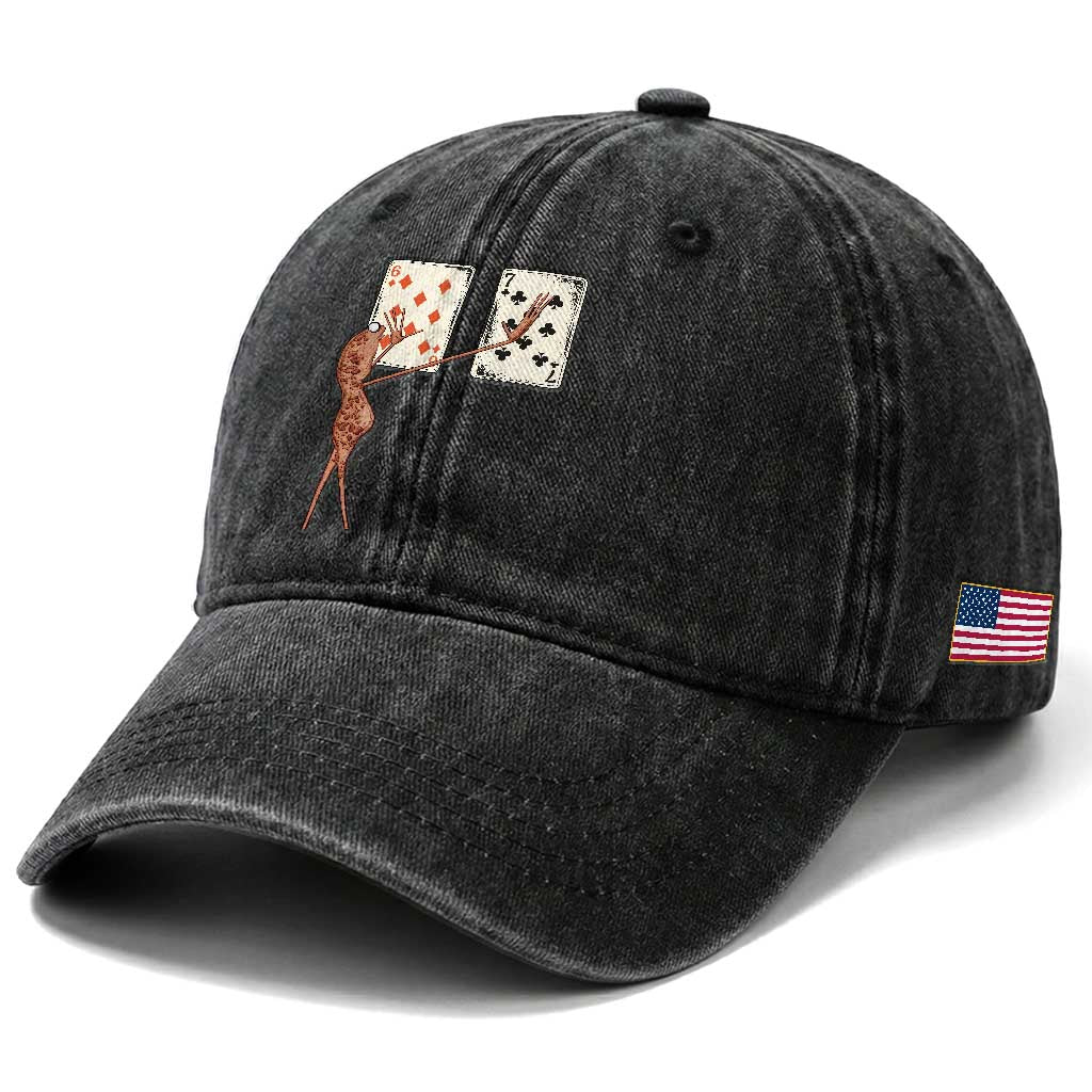 67 Marcus The Worm Poker Game Washed Cotton Baseball Cap Funny Six Seven Meme Playing Cards TS14 Print Your Wear