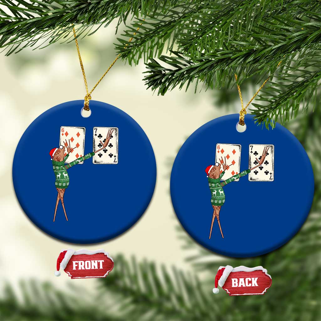 67 Marcus The Worm Poker Game Christmas Ceramic Ornament Funny Six Seven Meme Playing Cards Holiday Vibe TS14 1pc Blue Print Your Wear