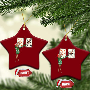 67 Marcus The Worm Poker Game Christmas Ceramic Ornament Funny Six Seven Meme Playing Cards Holiday Vibe TS14 Print Your Wear