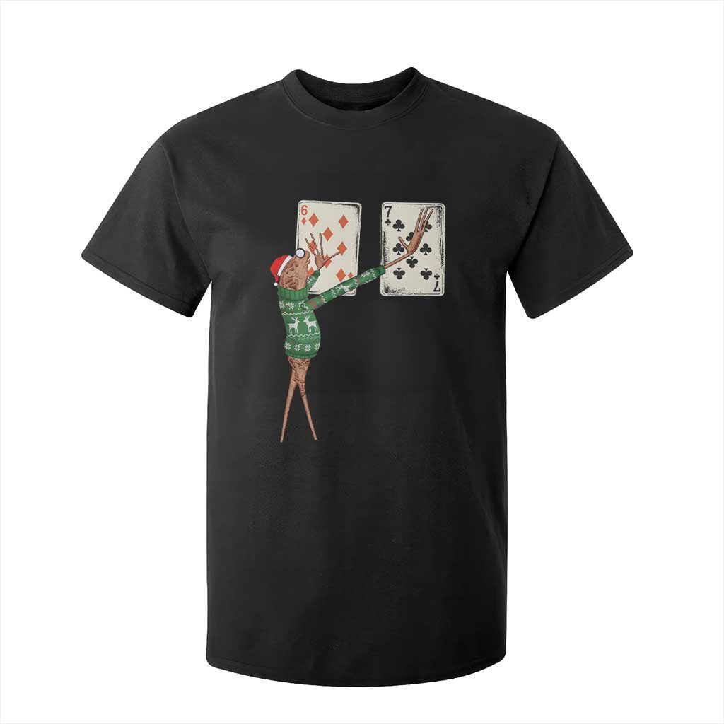 67 Marcus The Worm Poker Game Christmas T Shirt For Kid Funny Six Seven Meme Playing Cards Holiday Vibe TS14 Black Print Your Wear