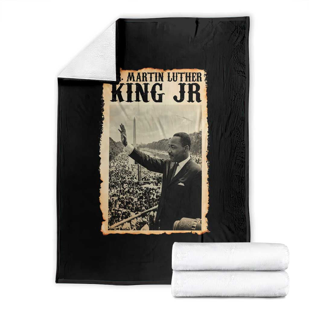 Martin Luther King Jr MLK Day Throw Blanket TS14 Black Print Your Wear