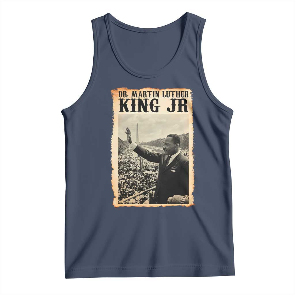 Martin Luther King Jr MLK Day Tank Top TS14 Navy Print Your Wear