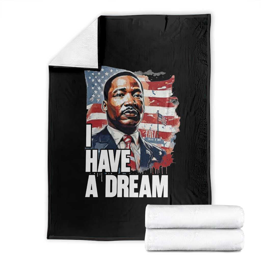 Martin Luther King Jr Throw Blanket I Have A Dream TS14 Black Print Your Wear