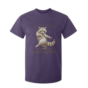 Funny Raccoon Sarcastic T Shirt For Kid I Might Be Laid Back But I Can Lean Forward Real Quick TS14 Purple Print Your Wear