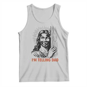 Funny Jesus Christian Meme Tank Top I Am Telling Dad TS14 Ash Print Your Wear