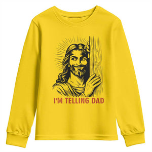Funny Jesus Christian Meme Youth Sweatshirt I Am Telling Dad TS14 Daisy Print Your Wear
