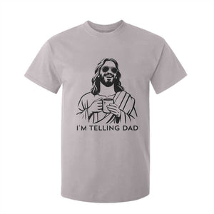 Funny Jesus Meme T Shirt For Kid I Am Telling Dad TS14 Ice Gray Print Your Wear