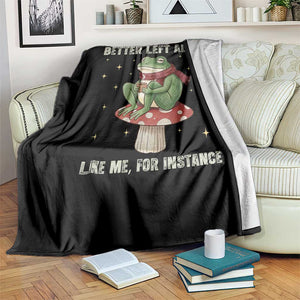 Funny Frog Sarcastic Throw Blanket Some Things Are Better Left Alone TS14 Print Your Wear