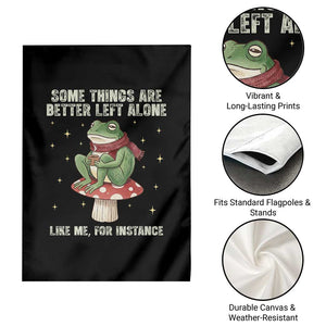 Funny Frog Sarcastic Garden Flag Some Things Are Better Left Alone TS14 Print Your Wear