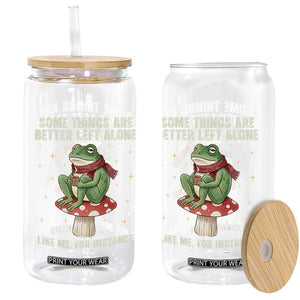 Funny Frog Sarcastic Glass Can Some Things Are Better Left Alone TS14 Print Your Wear