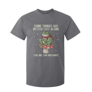 Funny Frog Sarcastic T Shirt For Kid Some Things Are Better Left Alone TS14 Charcoal Print Your Wear