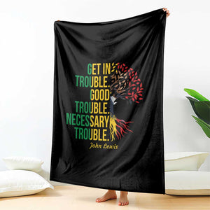 John Lewis Quote Civil Rights Throw Blanket Get in Good Necessary Trouble TS14 Print Your Wear
