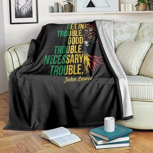 John Lewis Quote Civil Rights Throw Blanket Get in Good Necessary Trouble TS14 Print Your Wear