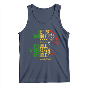 John Lewis Quote Civil Rights Tank Top Get in Good Necessary Trouble TS14 Navy Print Your Wear
