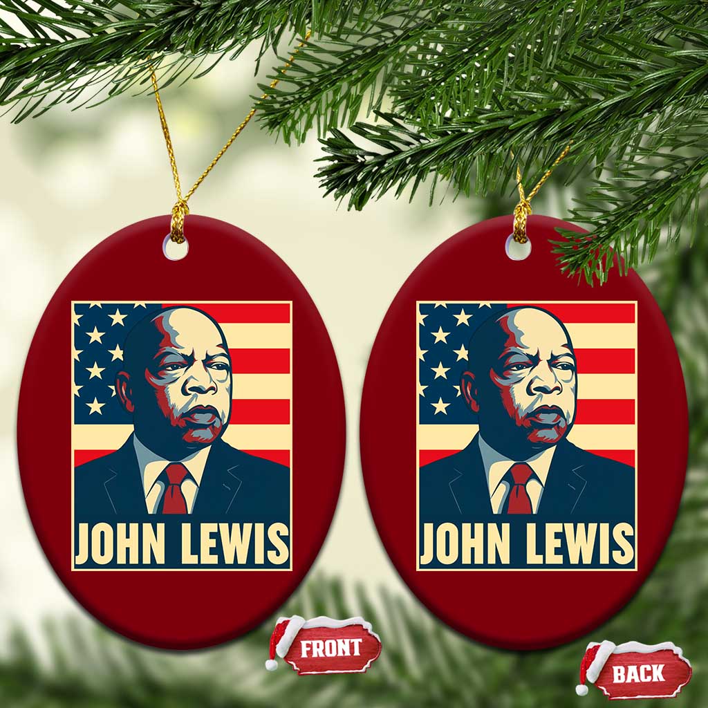 John Lewis Ceramic Ornament Black History Month TS14 Print Your Wear