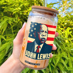John Lewis Glass Can Black History Month TS14 Black Print Your Wear