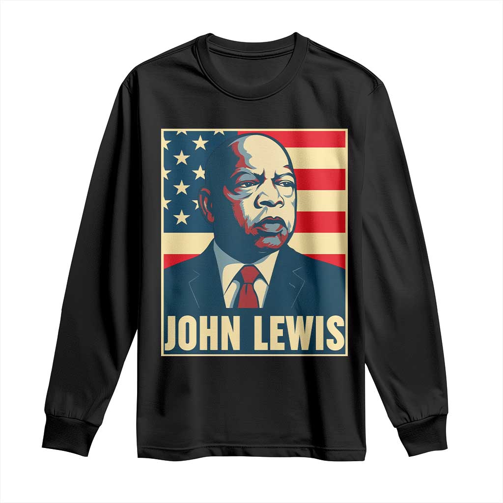 John Lewis Long Sleeve Shirt Black History Month TS14 Black Print Your Wear