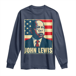 John Lewis Long Sleeve Shirt Black History Month TS14 Navy Print Your Wear