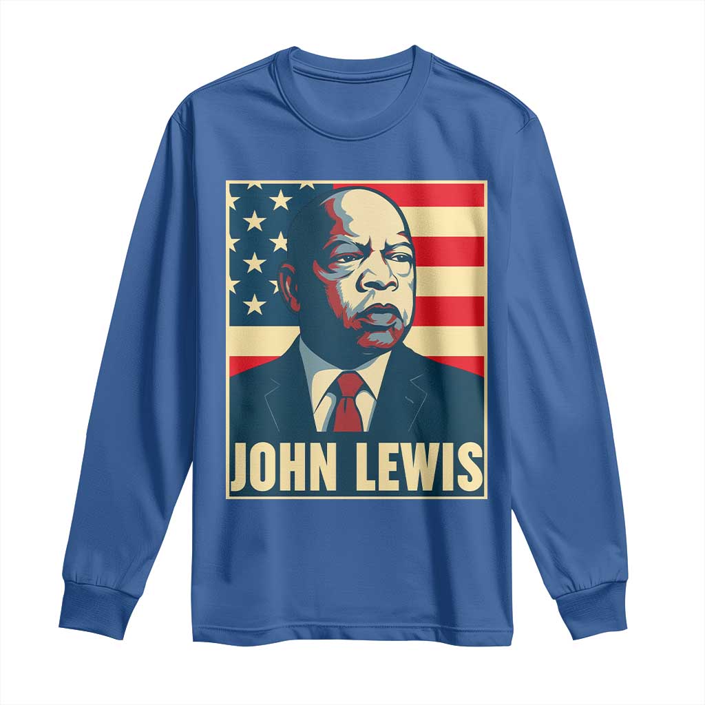 John Lewis Long Sleeve Shirt Black History Month TS14 Royal Blue Print Your Wear