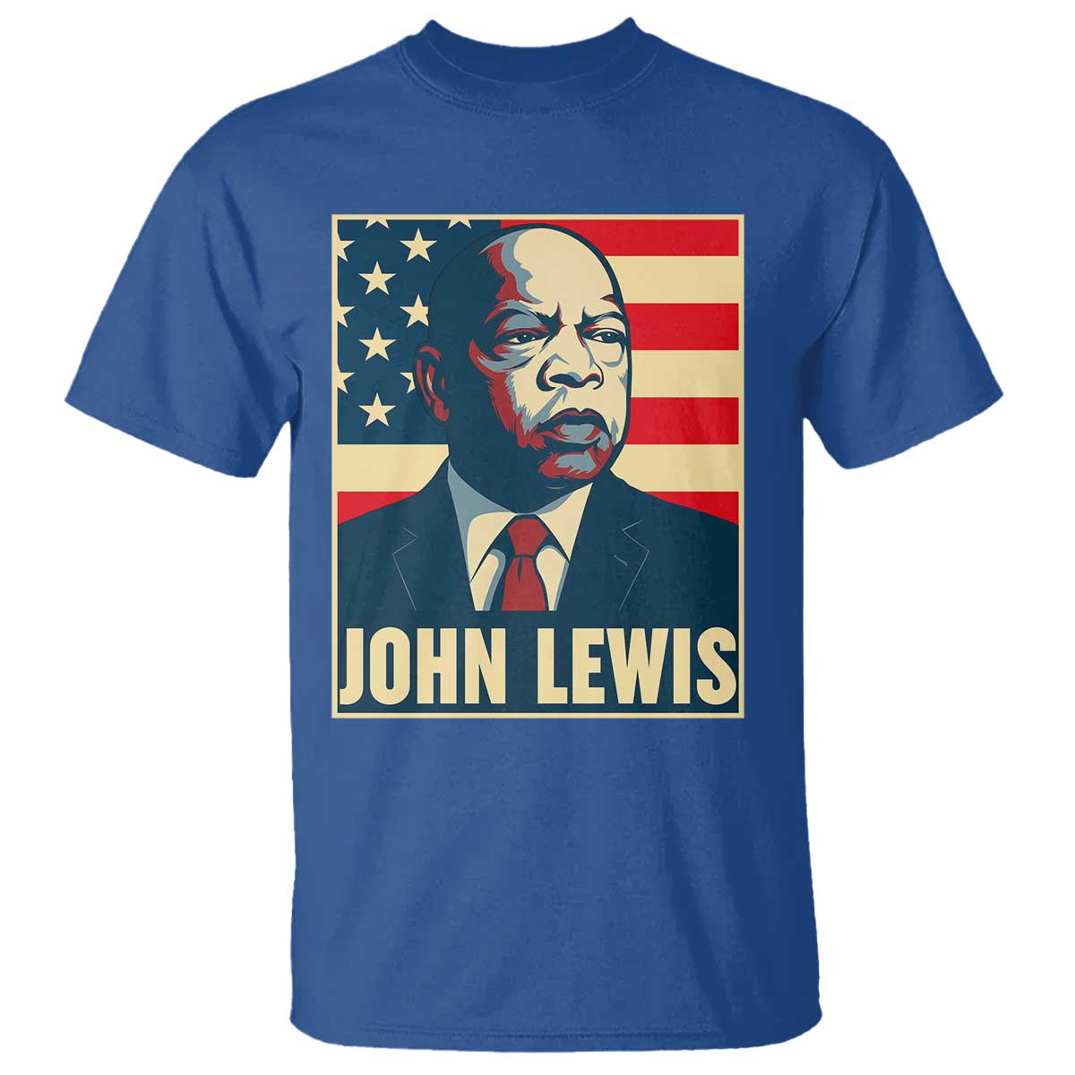 John Lewis T Shirt Black History Month TS14 Royal Blue Print Your Wear