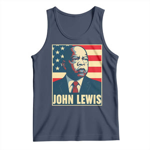 John Lewis Tank Top Black History Month TS14 Navy Print Your Wear