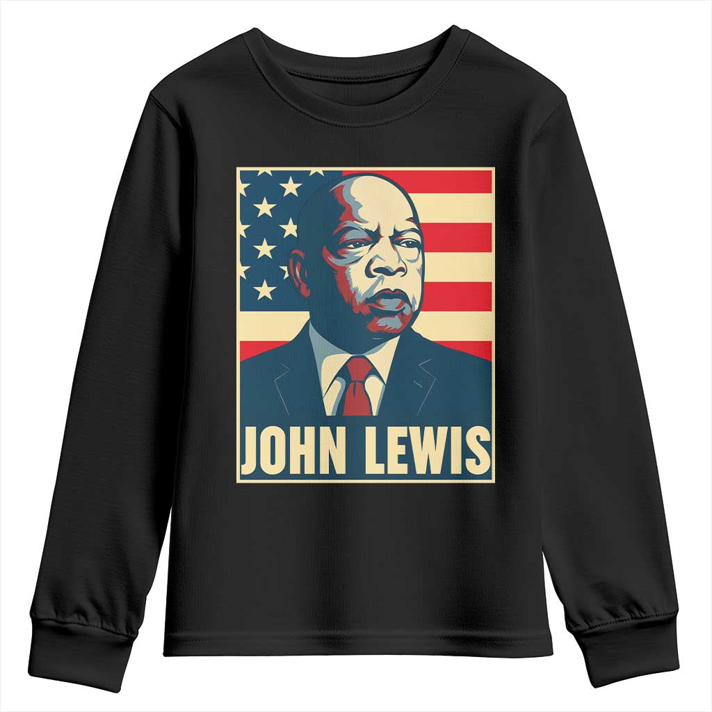 John Lewis Youth Sweatshirt Black History Month TS14 Black Print Your Wear