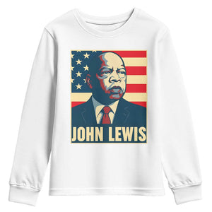 John Lewis Youth Sweatshirt Black History Month TS14 White Print Your Wear
