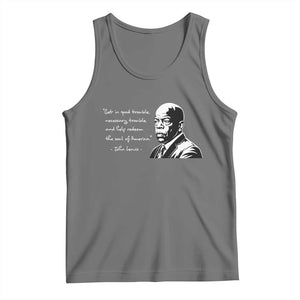 John Lewis Quote Tank Top Black History Good Trouble TS14 Black Heather Print Your Wear