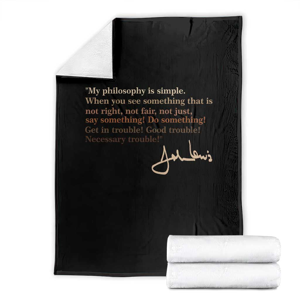 John Lewis Quote Throw Blanket Black History Month TS14 Black Print Your Wear