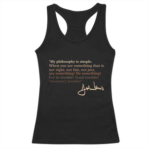 John Lewis Quote Racerback Tank Top Black History Month TS14 Black Print Your Wear