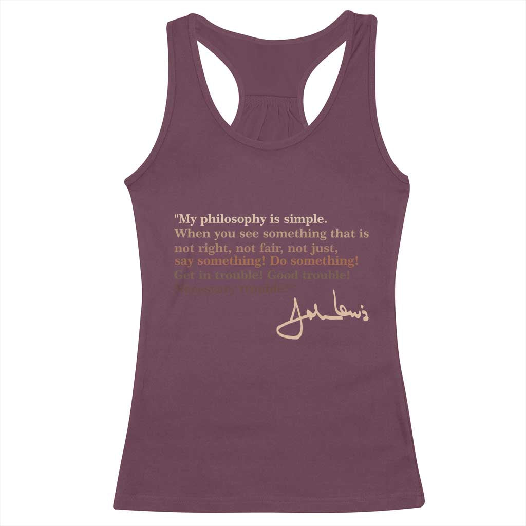 John Lewis Quote Racerback Tank Top Black History Month TS14 Maroon Print Your Wear