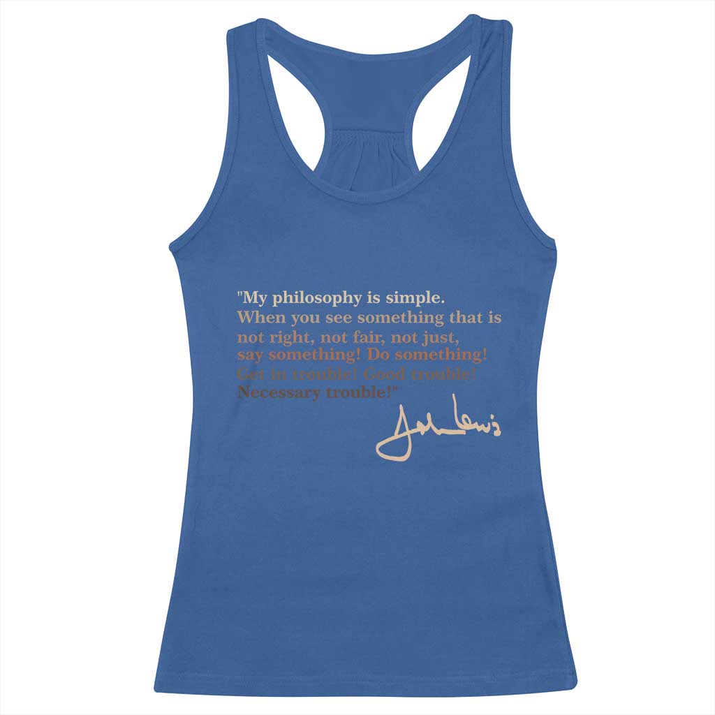 John Lewis Quote Racerback Tank Top Black History Month TS14 Royal Blue Print Your Wear
