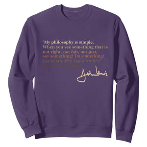 John Lewis Quote Sweatshirt Black History Month TS14 Purple Print Your Wear