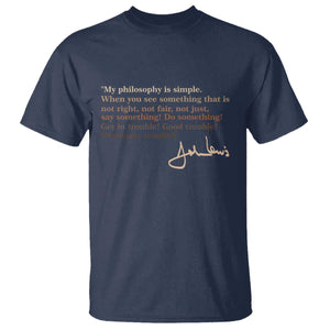 John Lewis Quote T Shirt Black History Month TS14 Navy Print Your Wear