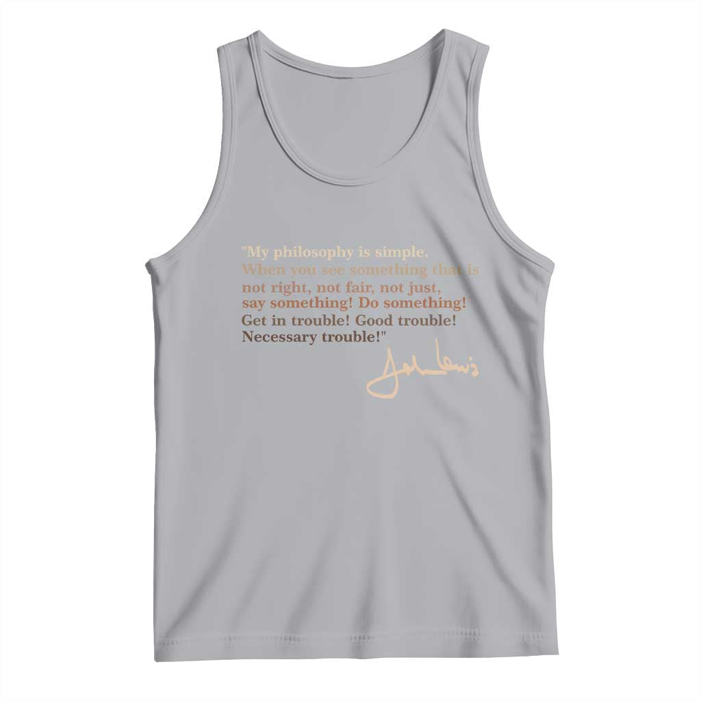 John Lewis Quote Tank Top Black History Month TS14 Athletic Heather Print Your Wear