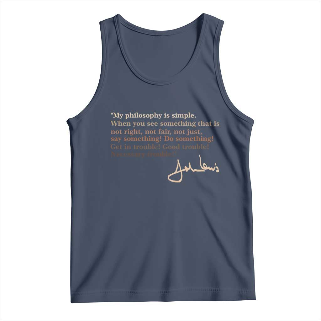 John Lewis Quote Tank Top Black History Month TS14 Navy Print Your Wear
