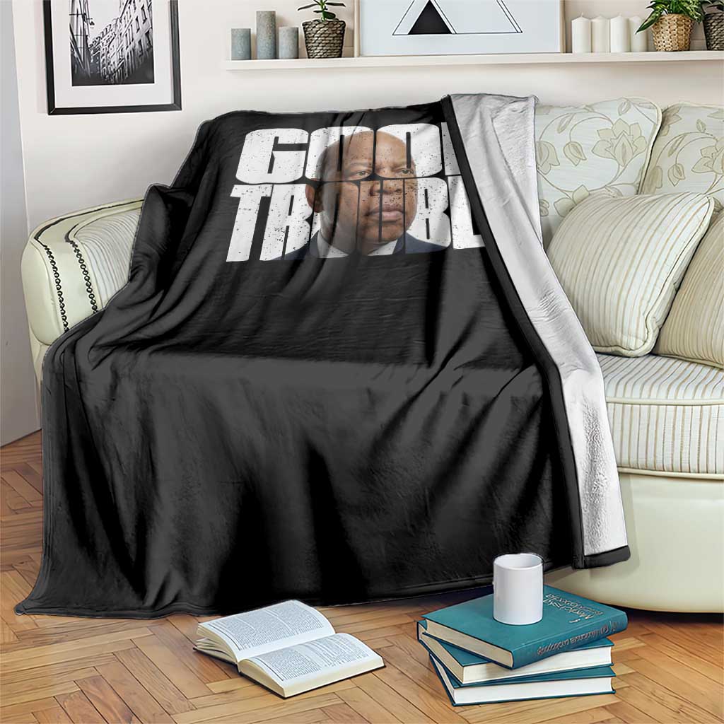 John Lewis Quote Affrican American Throw Blanket Black History Good Trouble TS14 Print Your Wear