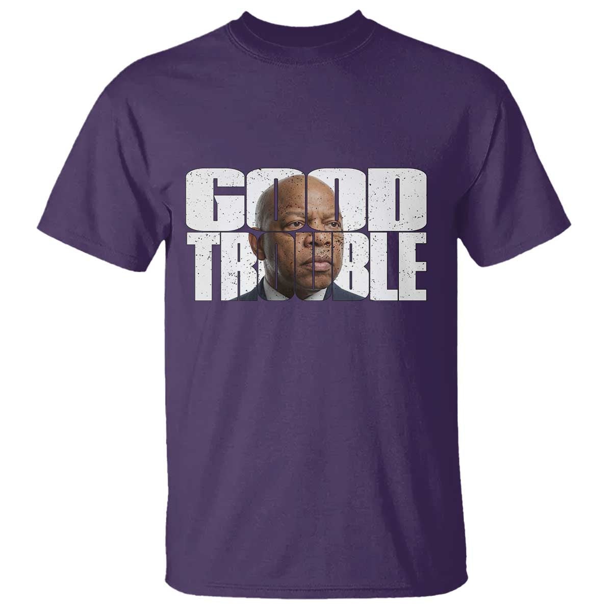 John Lewis Quote Affrican American T Shirt Black History Good Trouble TS14 Purple Print Your Wear
